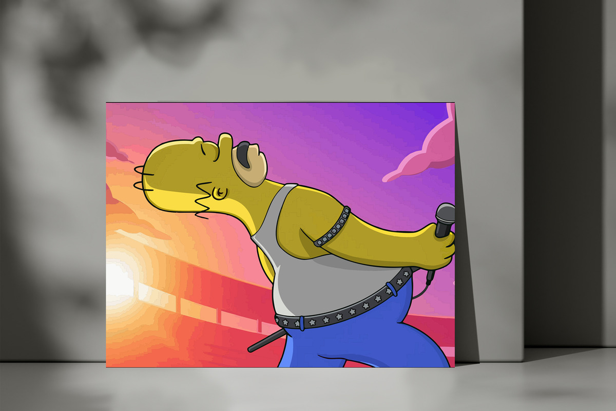 Cuadro Homero Freddie 488 70x100 Mdf Memoestampados - Imagen 3