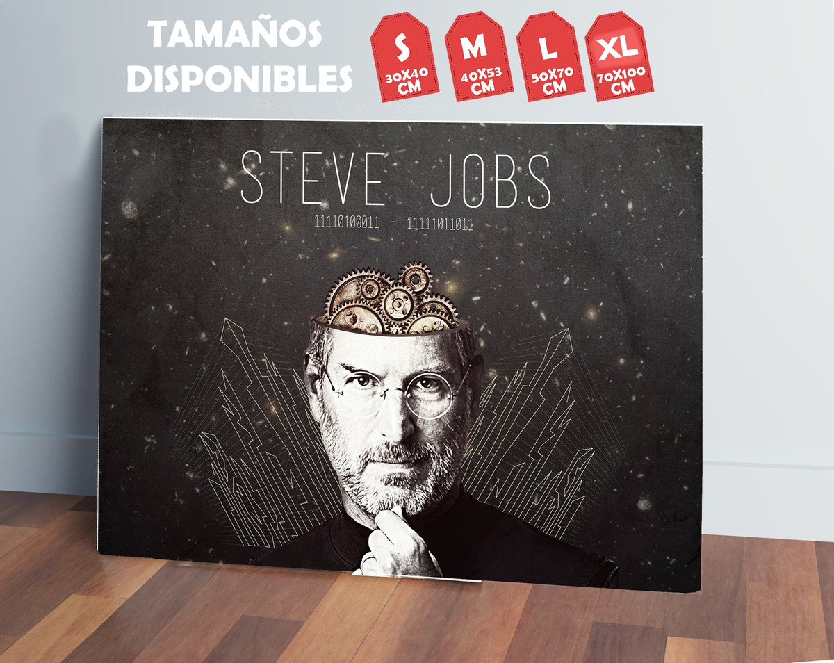 Cuadro Steve Jobs 434 70x100 Mdf Memoestampados - Imagen 2
