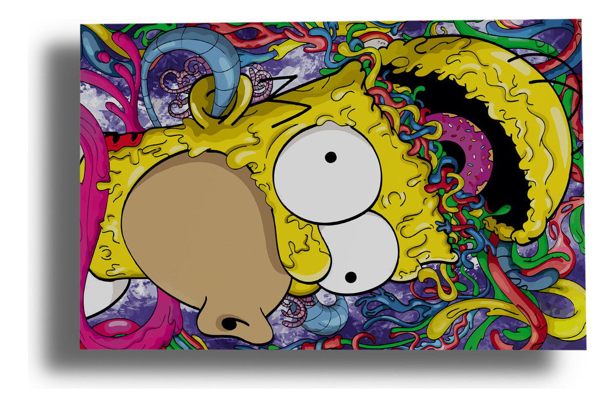 Cuadro Homero Simpson 497 70x100 Mdf Memoestampados - Imagen 2