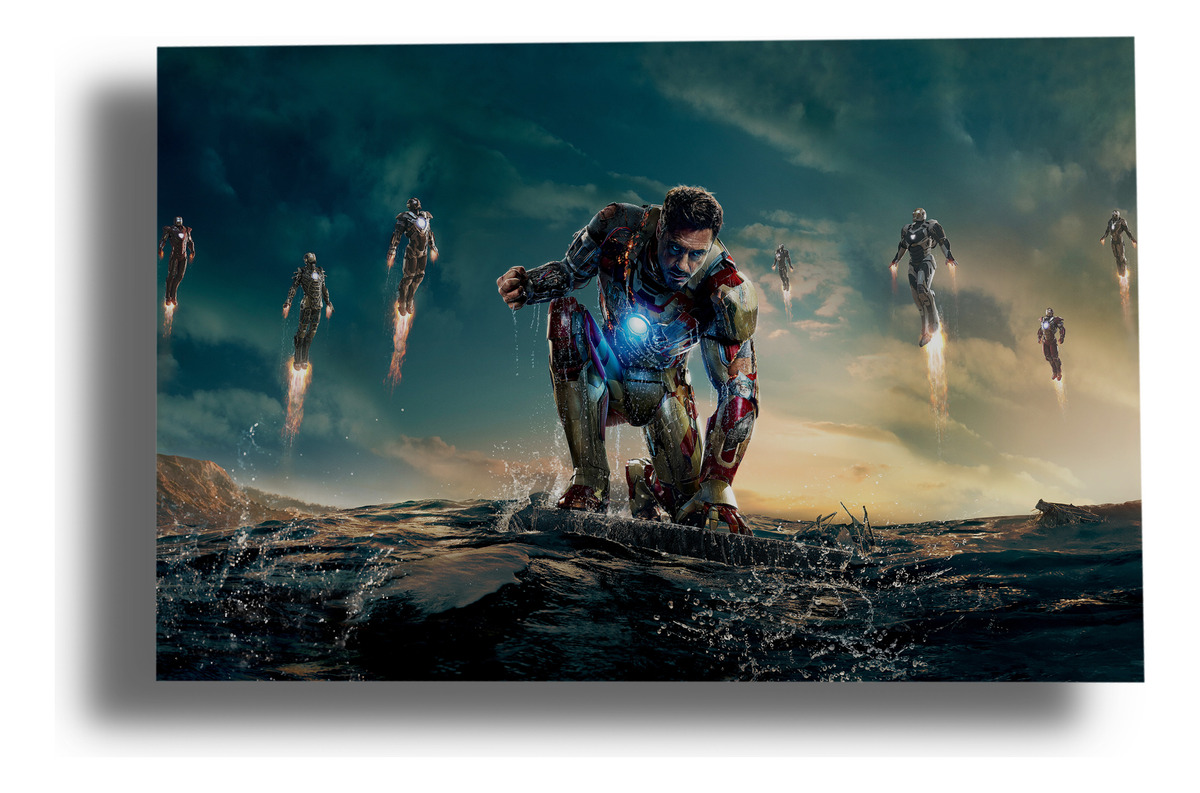 Cuadro Avengers Iron Man 335 40x53 Mdf Memoestampados