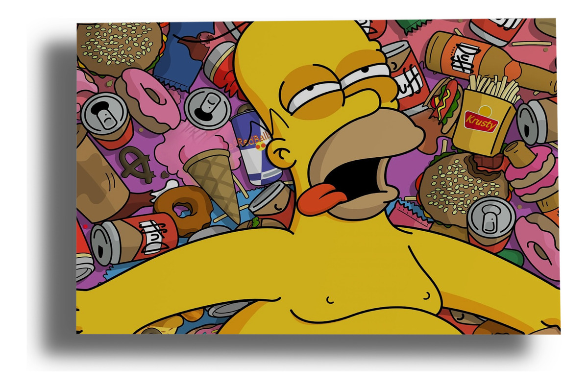 Cuadro Homero Simpson 521 70x100 Mdf Memoestampados