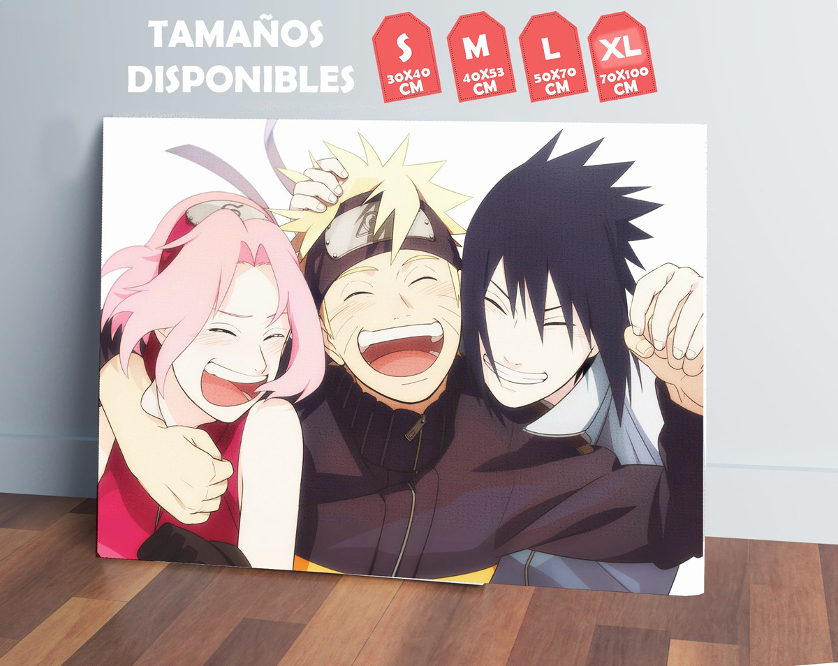 Cuadro Naruto, Sakura Y Sasuke 47 40x53 Mdf Memoestampados - Imagen 3