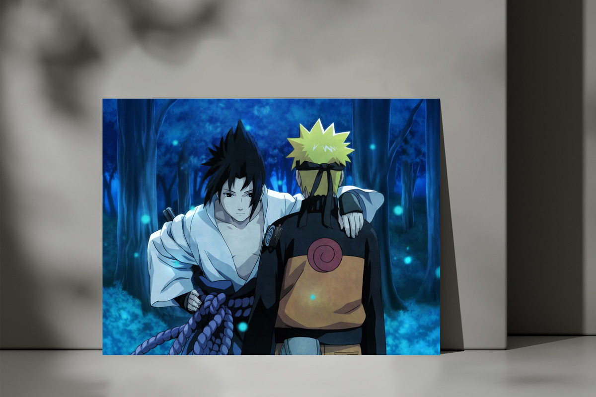 Cuadro Uchiha Sasuke Naruto 53 30x40 Mdf Memoestampados - Imagen 3