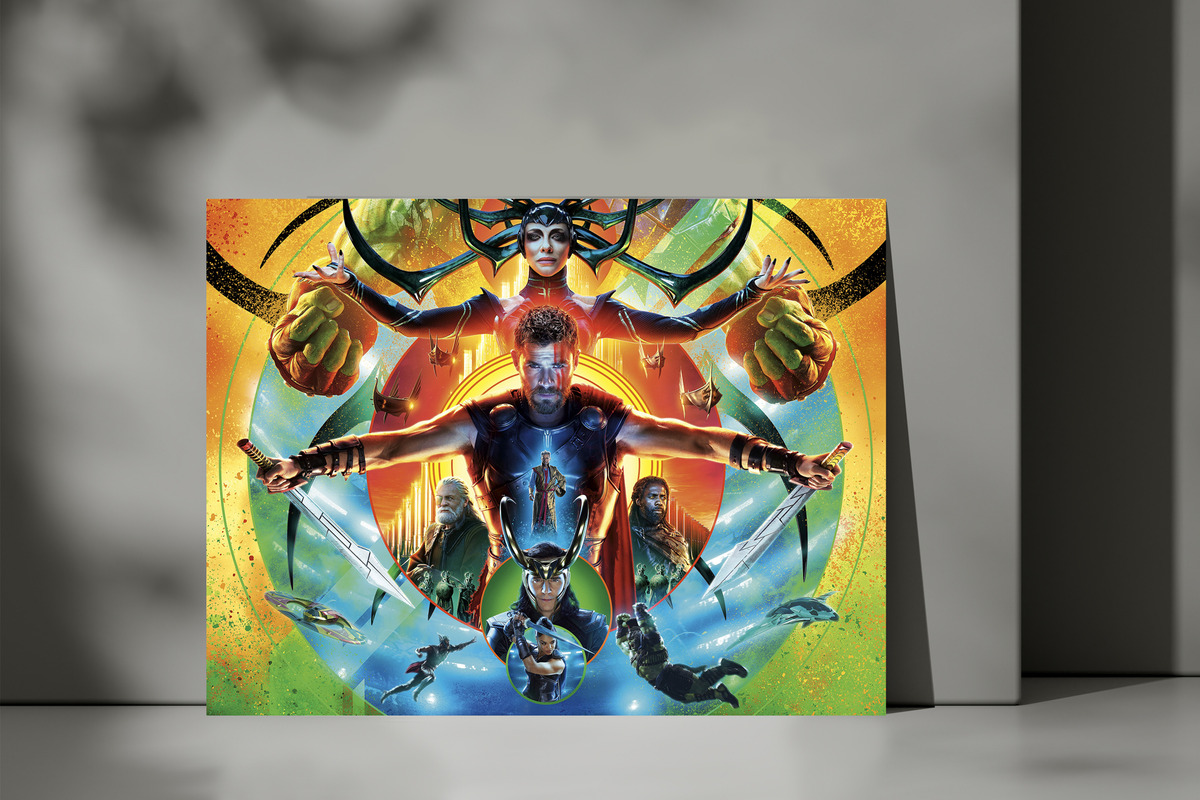 Cuadro Thor Ragnarok 415 30x40 Mdf Memoestampados - Imagen 3