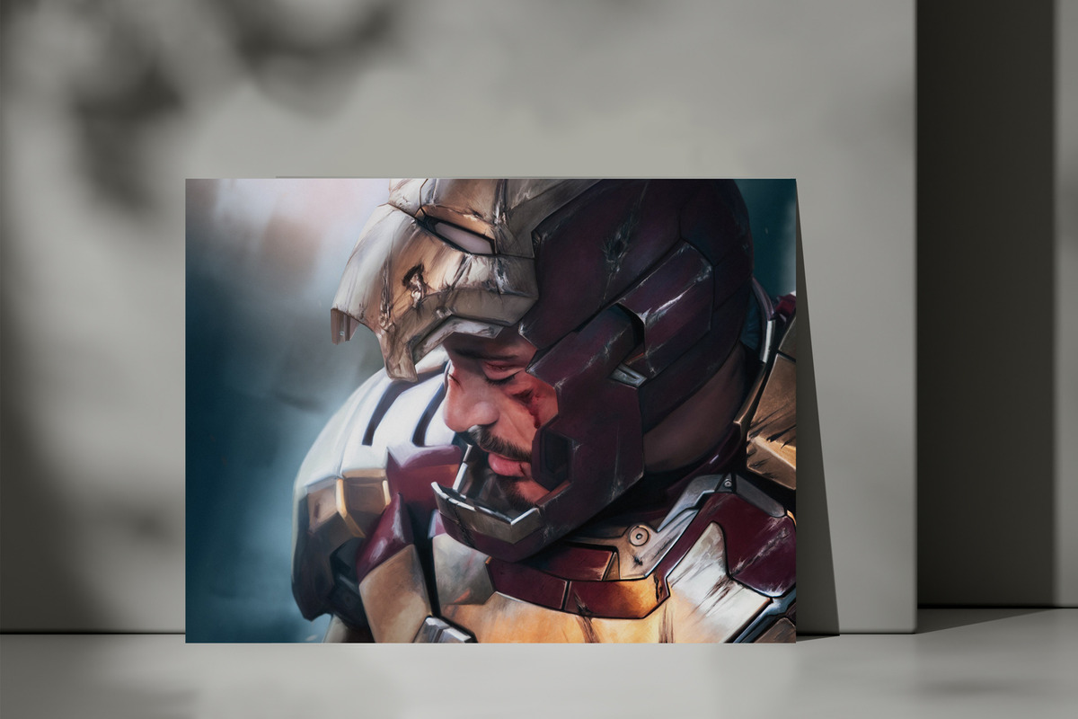 Cuadro Iron Man 377 50x70 Mdf Memoestampados - Imagen 3