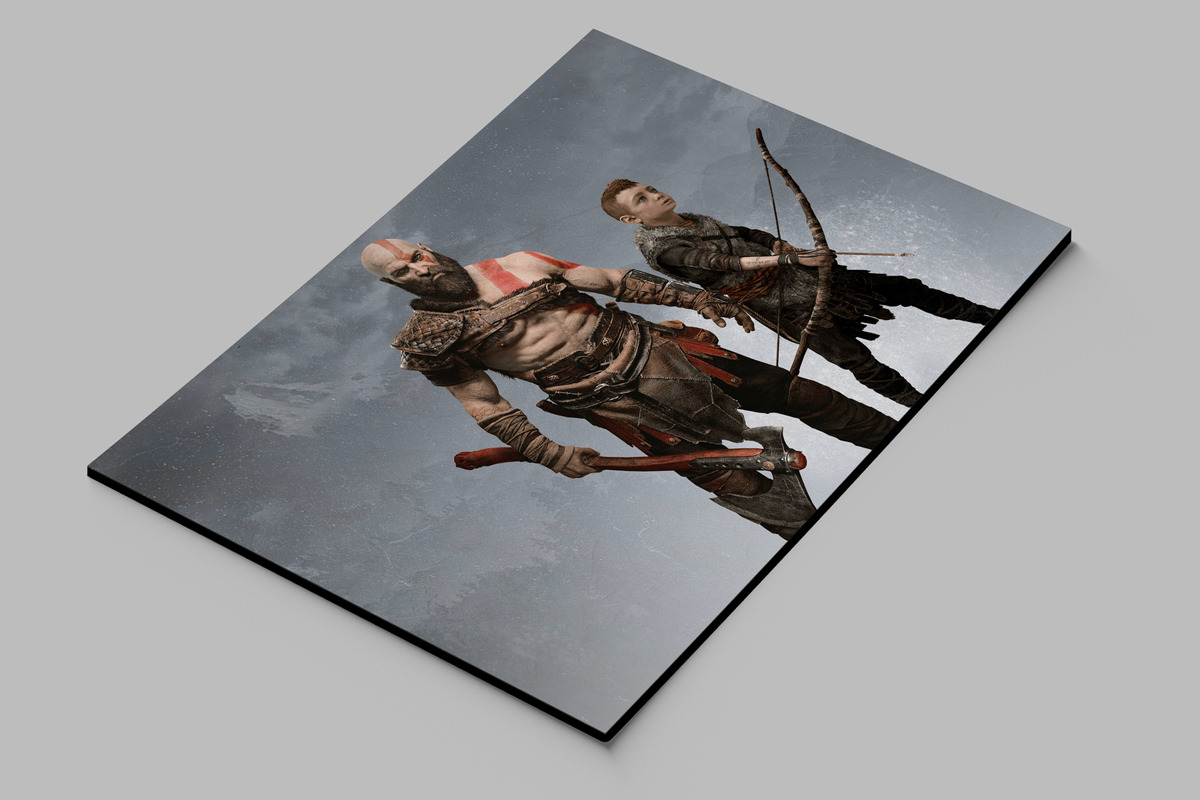 Cuadro Dios De La Guerra Kratos 115 70x100 Mdf Memoestampado - Imagen 2