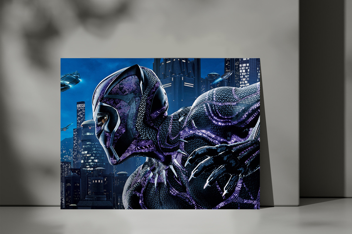 Cuadro Pantera Negra Marvel 346 40x53 Mdf Memoestampados - Imagen 3