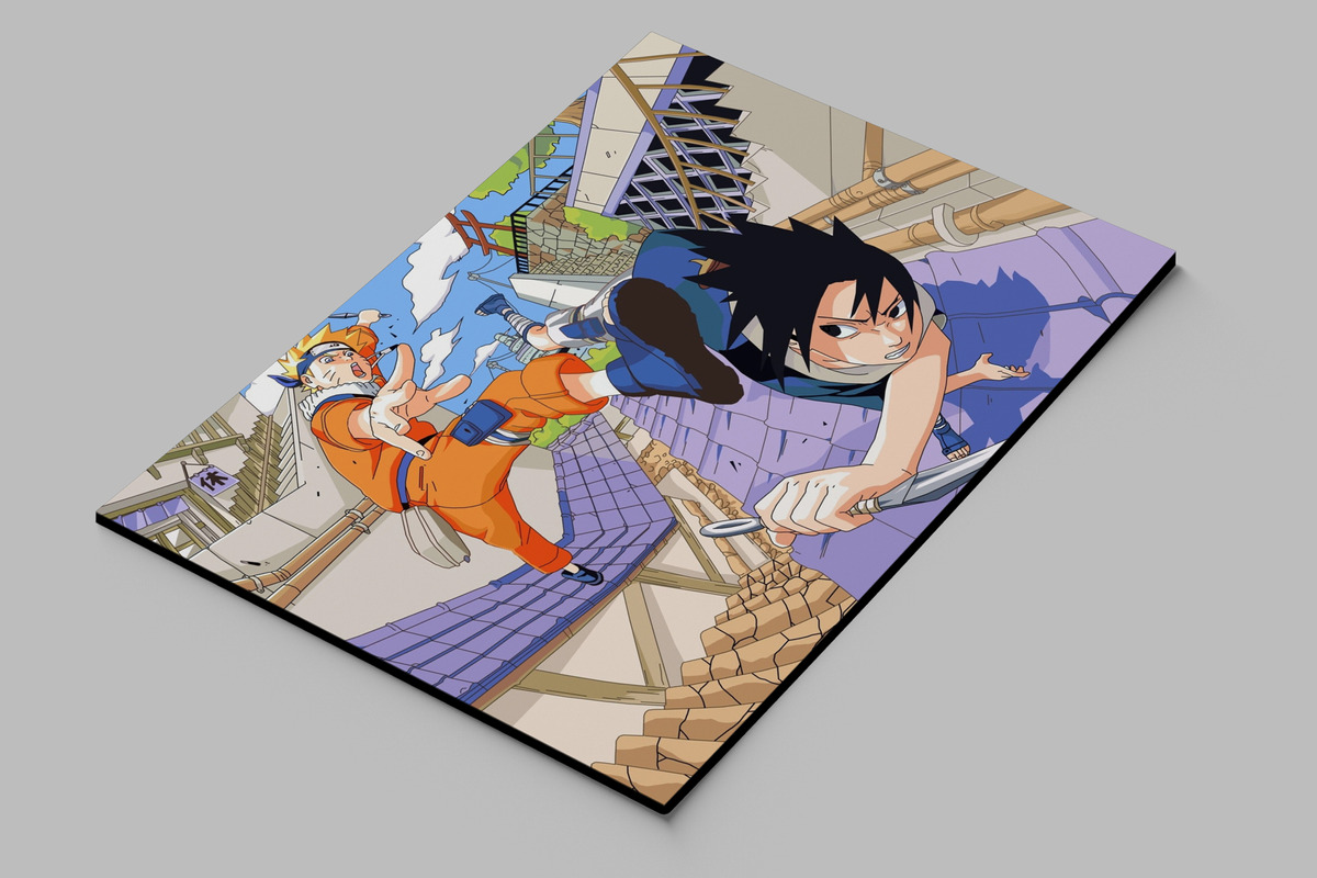 Cuadro Naruto Shippuuden Uchiha 40 70x100 Mdf Memoestampados - Imagen 2