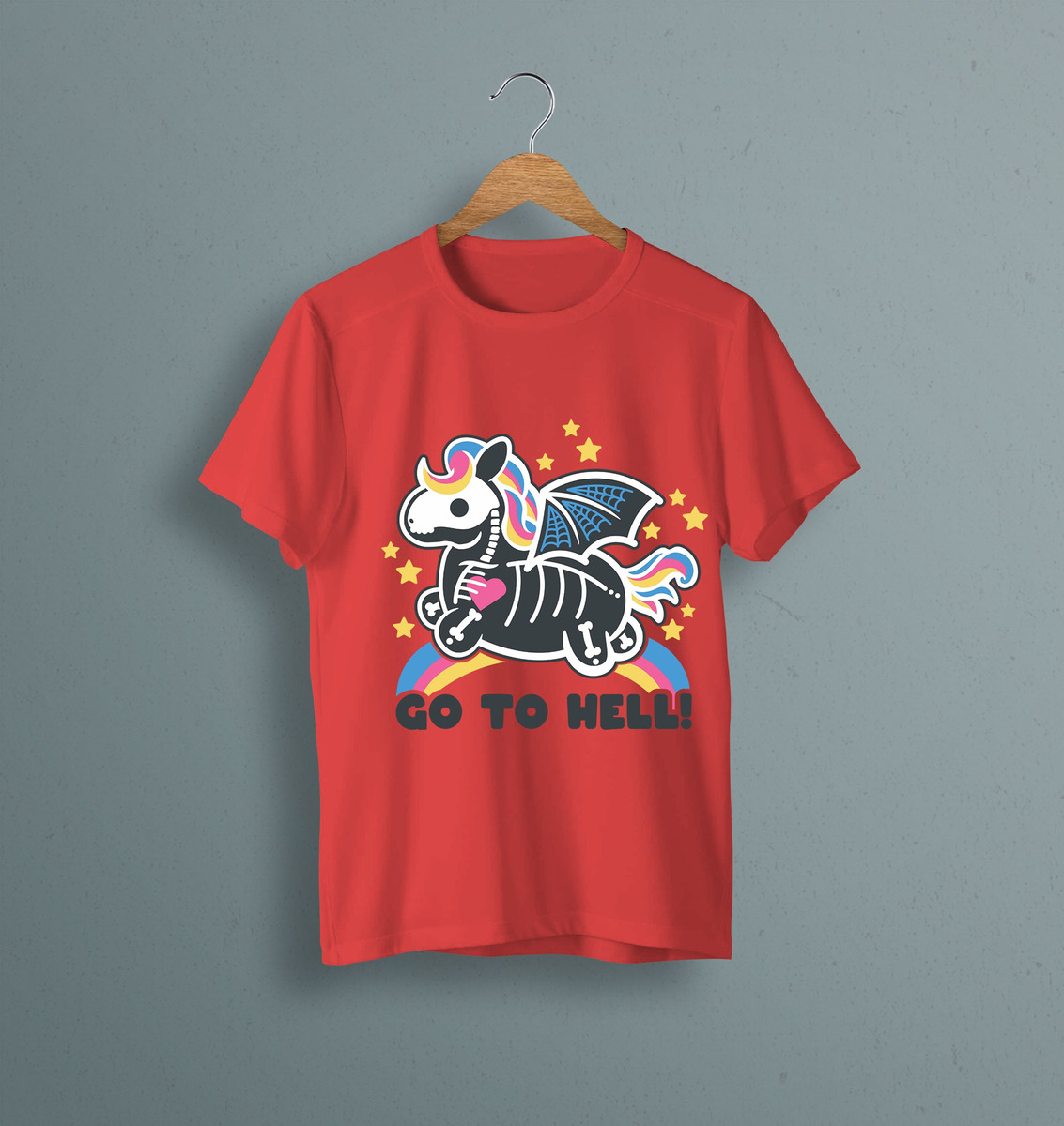 Remera: Go To Hell Kawai Memoestampados - Imagen 11