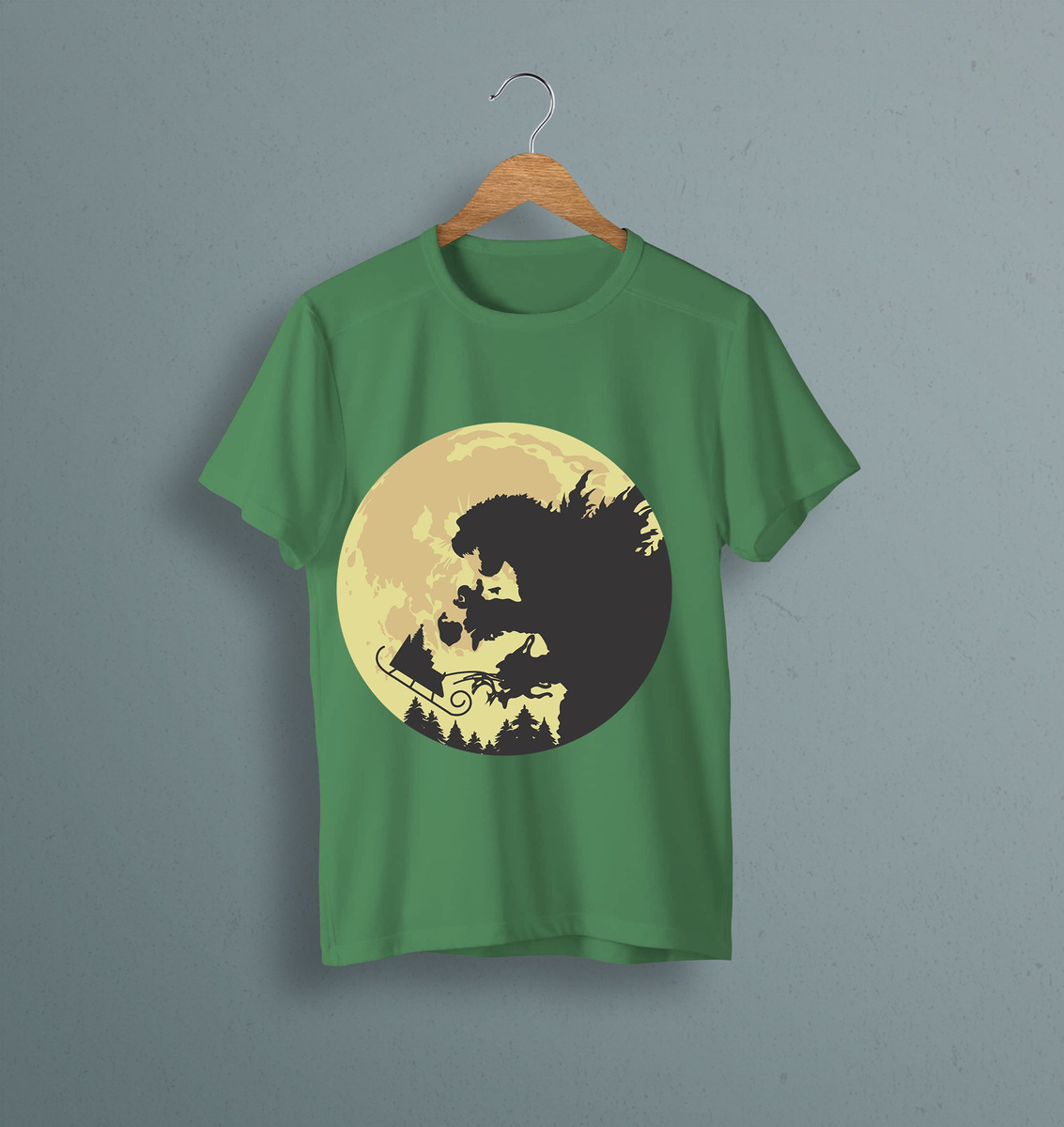 Remera: Godzilla Navidad Silueta Memoestampados - Imagen 11