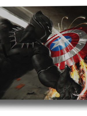 Cuadro Black Panther Capitan Am 98 70x100 Mdf Memoestampados