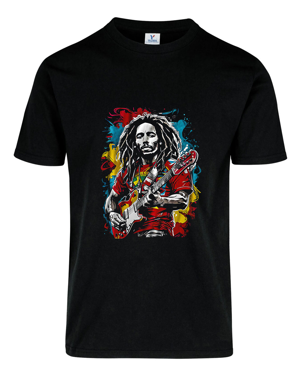 Remera: Bob Marley Guitarra Memoestampados - Imagen 2