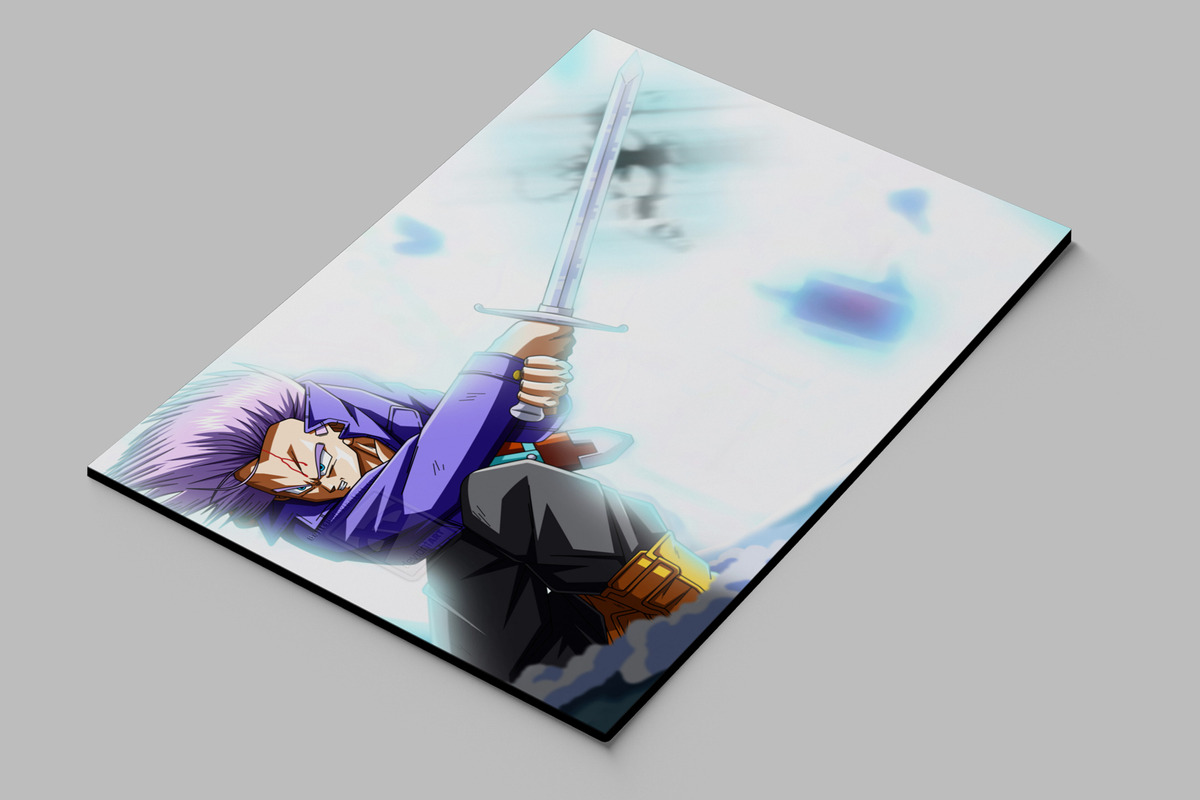 Cuadro Dragon Ball Trunks 365 70x100 Mdf Memoestampados - Imagen 2