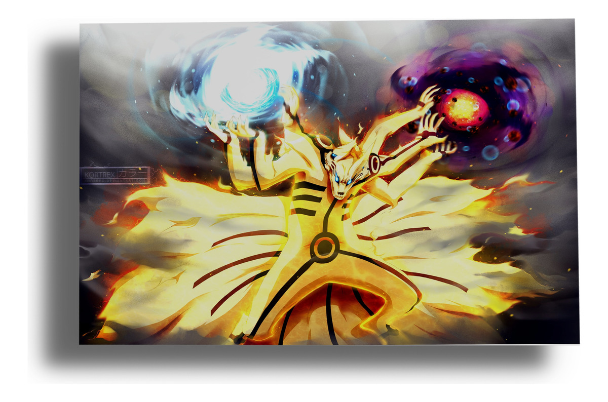 Cuadro Naruto, Uzumaki, Kurama 10 70x100 Mdf Memoestampados