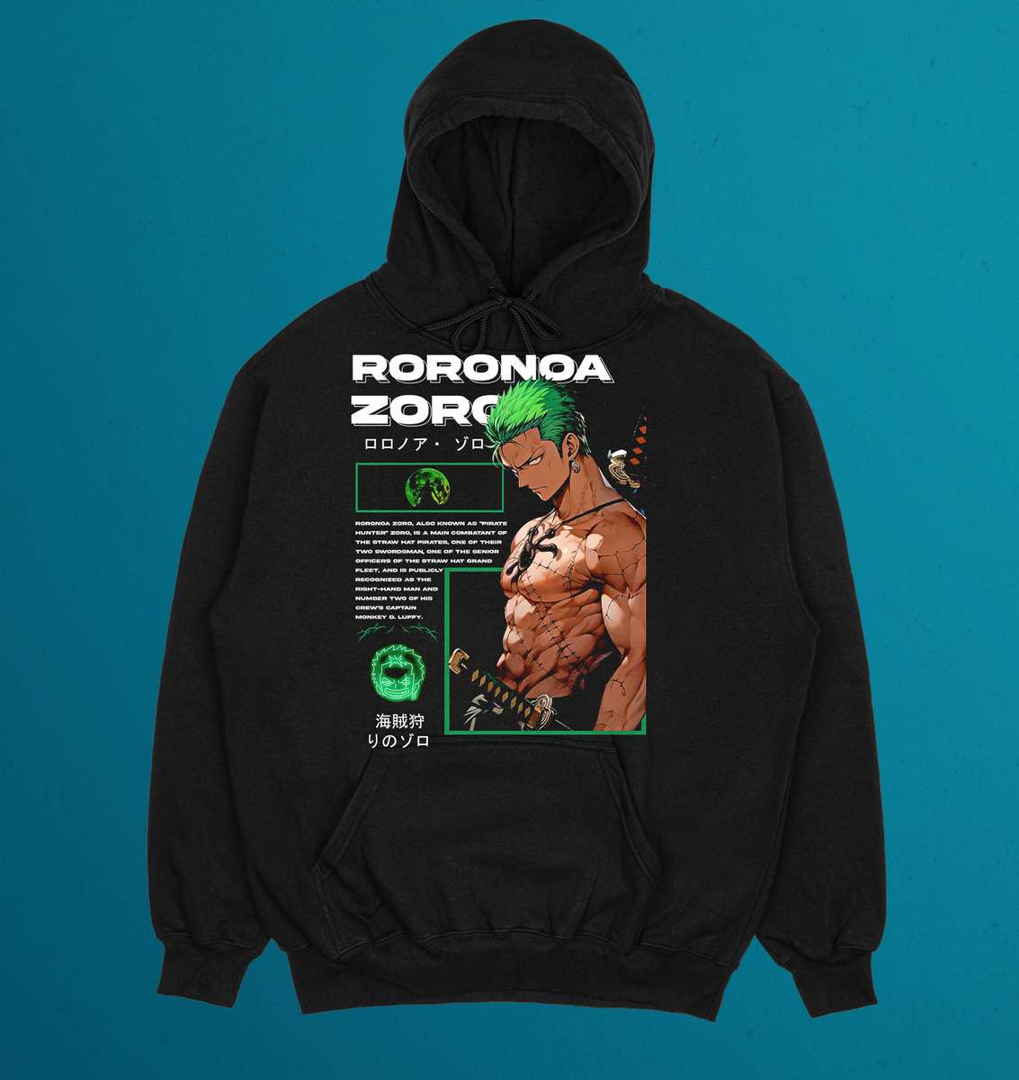 Canguro Roronoa Zoro One Piece 02 Memoestampados - Imagen 3