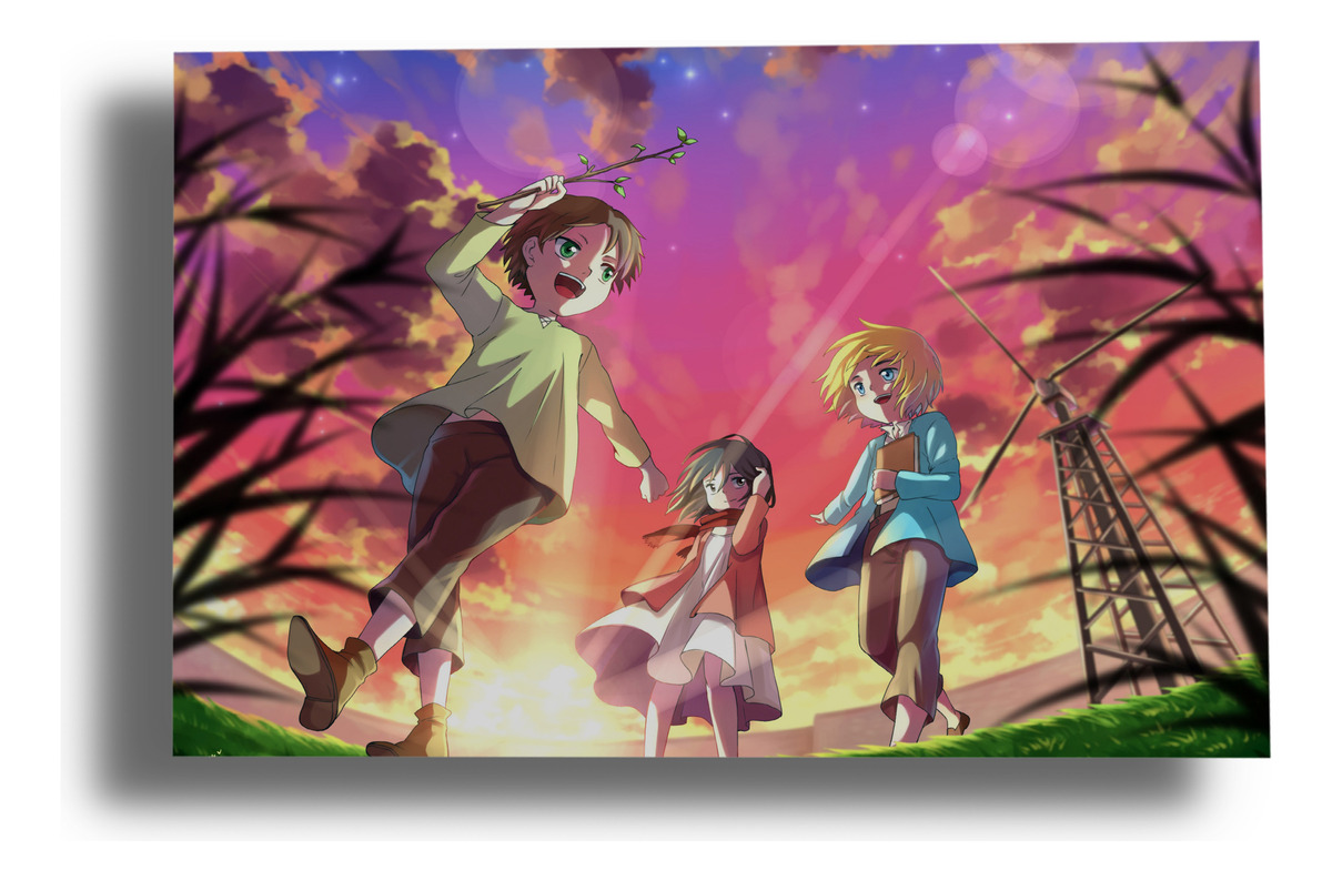 Cuadro Ataque Titanes Mikasa 64 70x100 Mdf Memoestampados