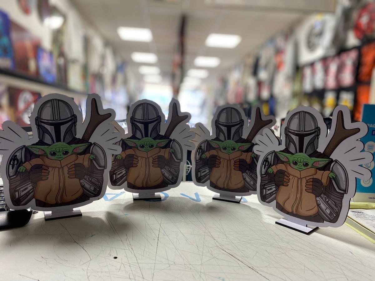 Centro De Mesa Baby Yoda Mandalorian Memoestampados
