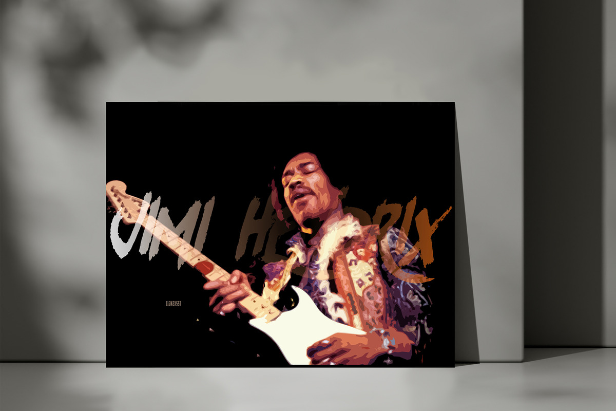 Cuadro 325 Jimi Hendrix 70x100 Mdf Memoestampados - Imagen 3