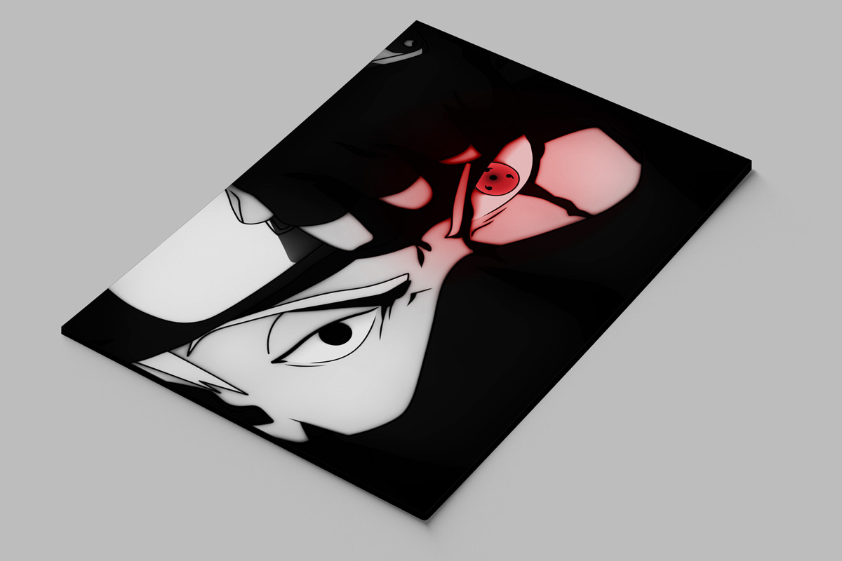 Cuadro Kakashi Hatake 588 50x70 Mdf Memoestampados - Imagen 2