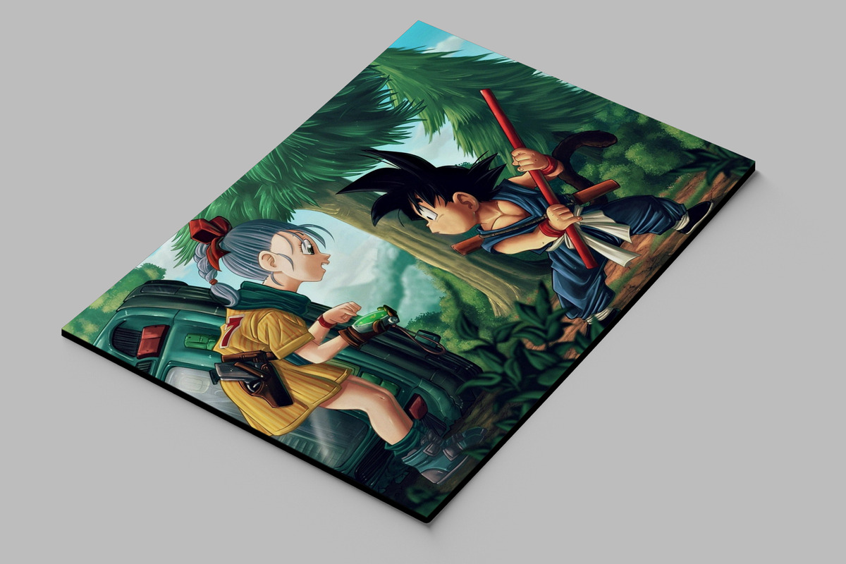 Cuadro 259 Goku Dragon Ball Bulma 70x100 Mdf Memoestampados - Imagen 2