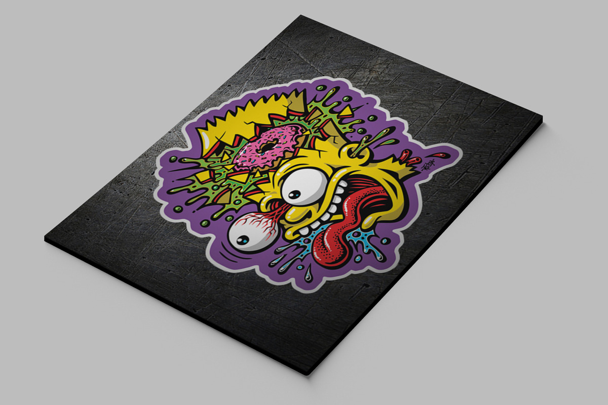 Cuadro Bart Simpson 496 70x100 Lienzo Memoestampados - Imagen 2