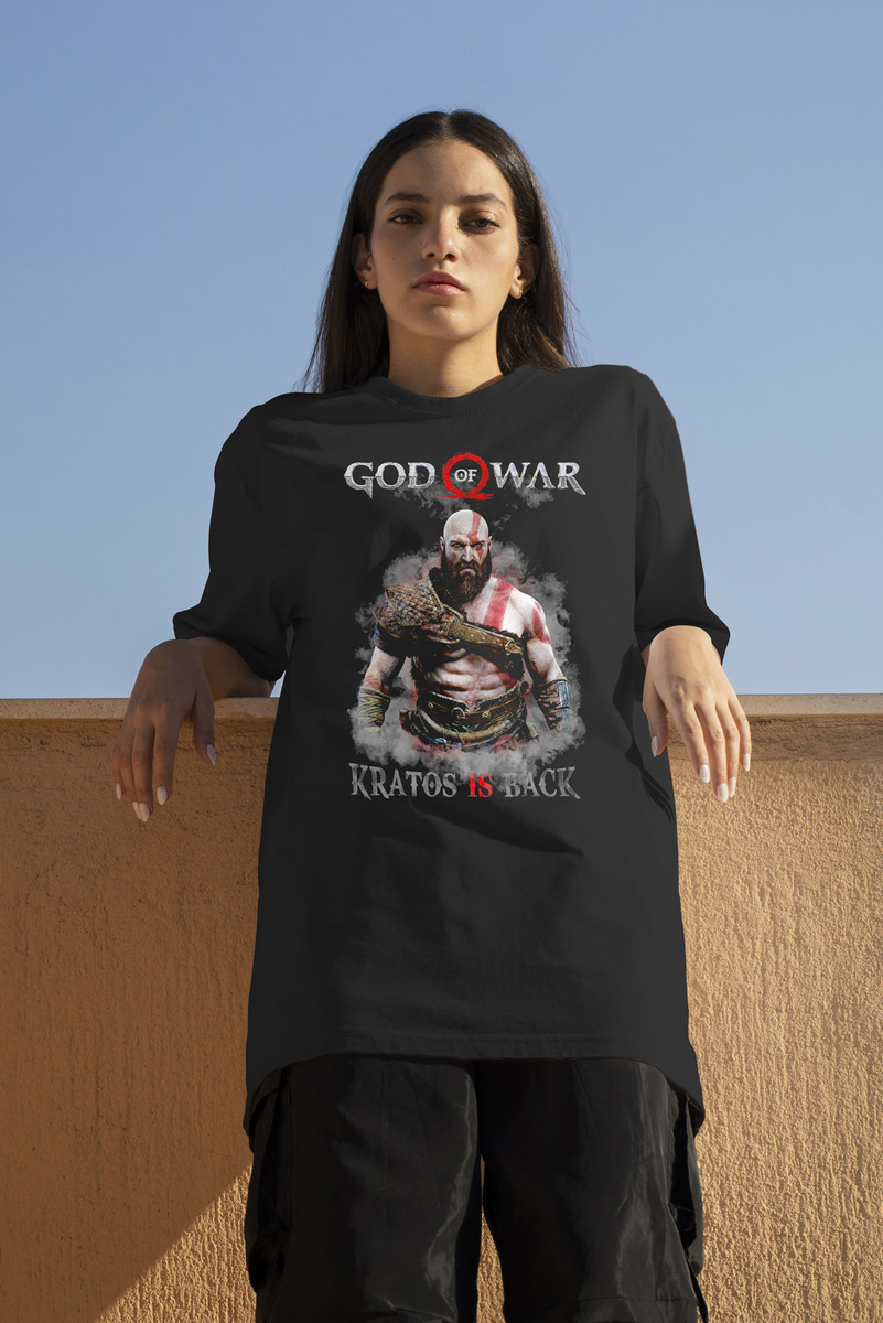 Remera God Of War Kratos Is Back Videojuegos Memoestampados - Imagen 3