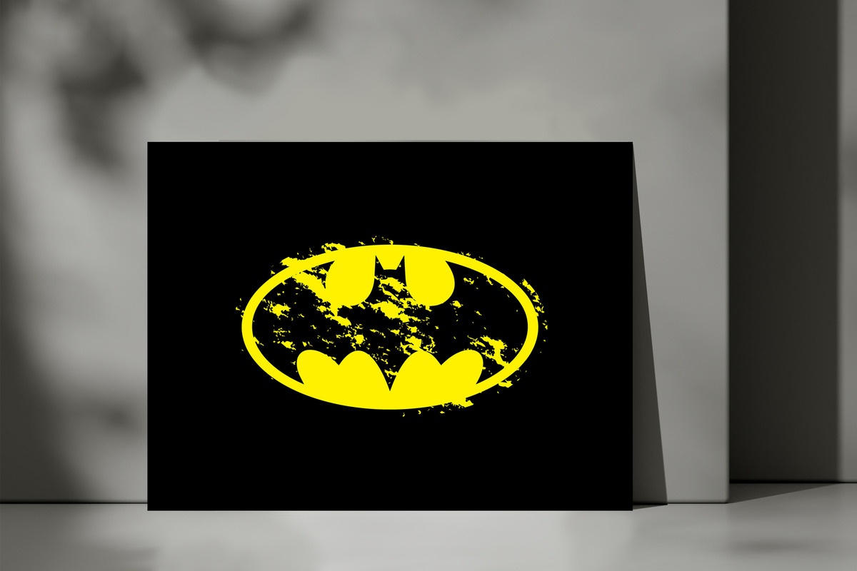 Cuadro Logo Batman 78 40x53 Mdf Memoestampados - Imagen 3
