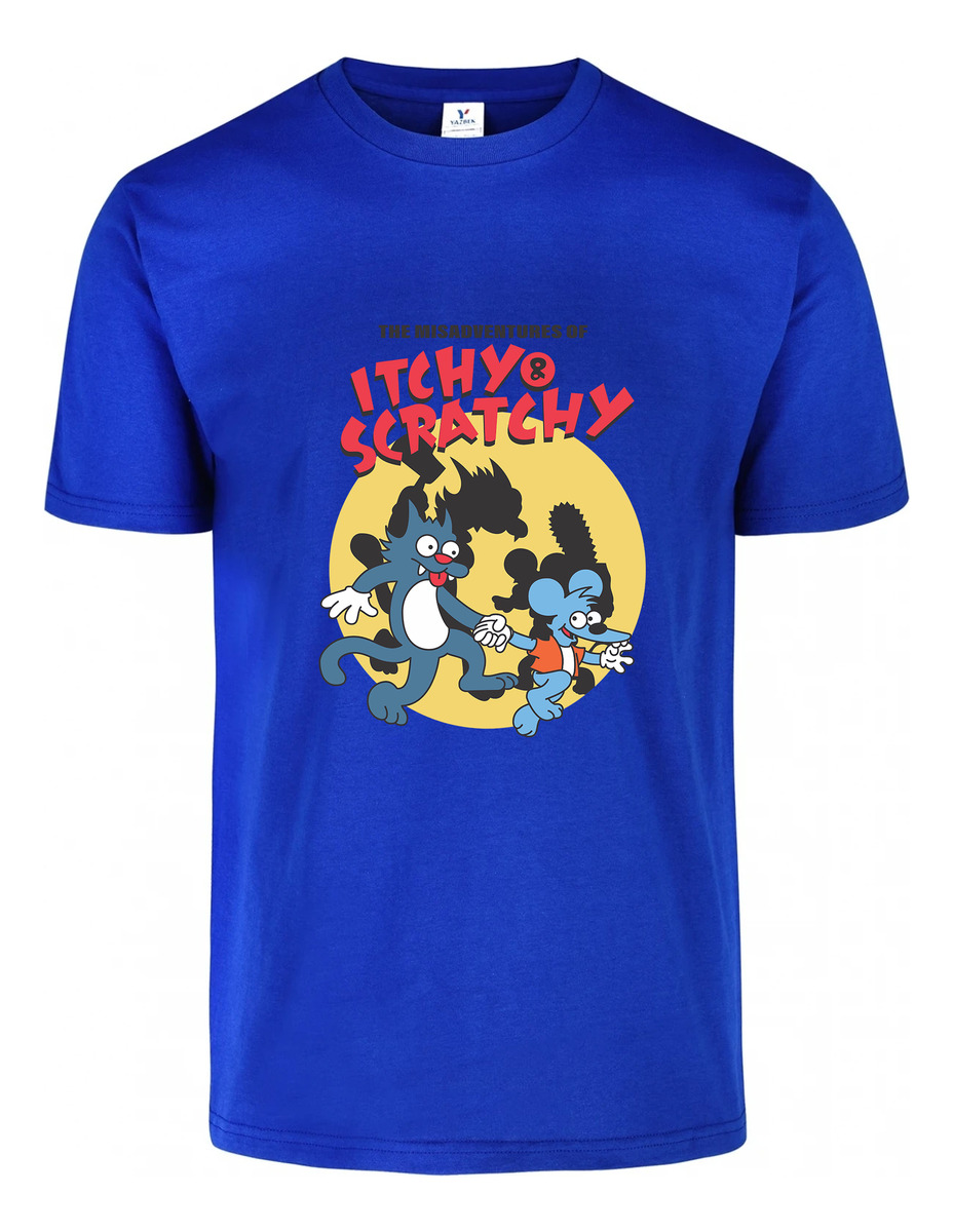 Remera: The Misadventures Of Itchy _ Scratchy Memoestampados - Imagen 4