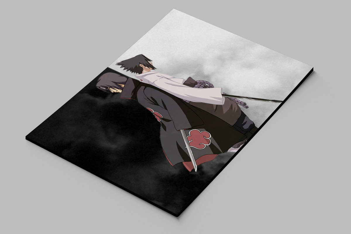 Cuadro Naruto Uchiha Susuke Shi 60 70x100 Mdf Memoestampados - Imagen 2