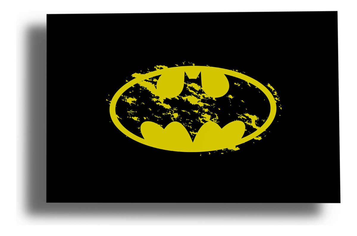 Cuadro Logo Batman 78 70x100 Mdf Memoestampados