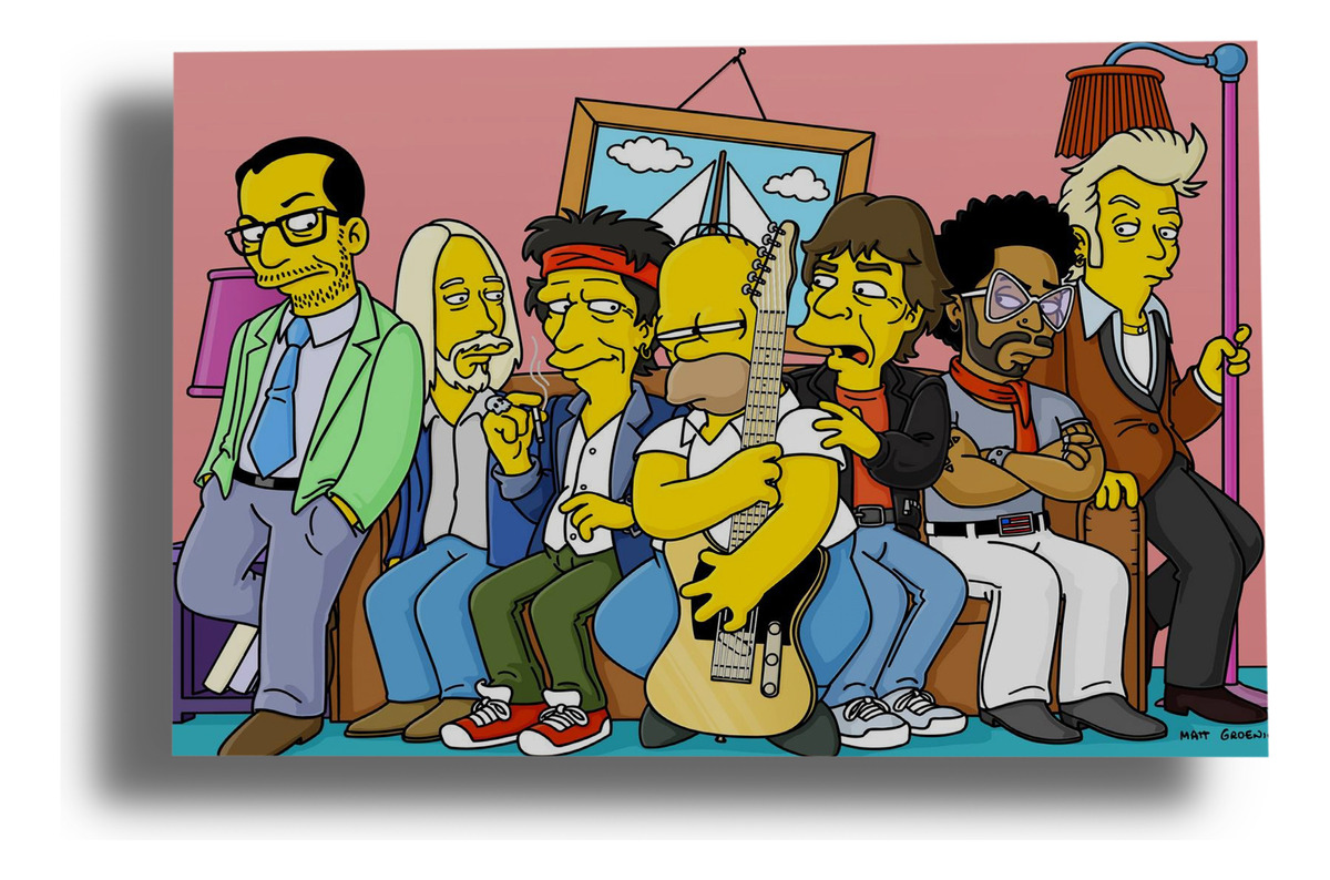 Cuadro Homero Simpson 487 70x100 Mdf Memoestampados