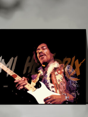 Cuadro 325 Jimi Hendrix 40x53 Mdf Memoestampados