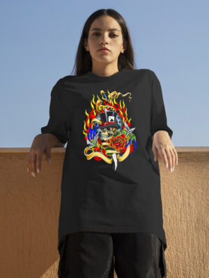 Remera: Calavera Poker Memoestampados