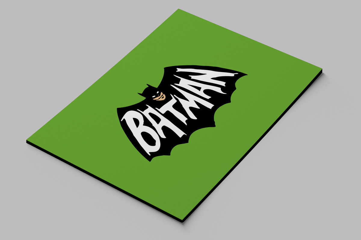 Cuadro Batman Logo 84 30x40 Mdf Memoestampados - Imagen 2