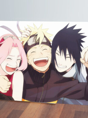 Cuadro Naruto, Sakura Y Sasuke 47 40x53 Mdf Memoestampados