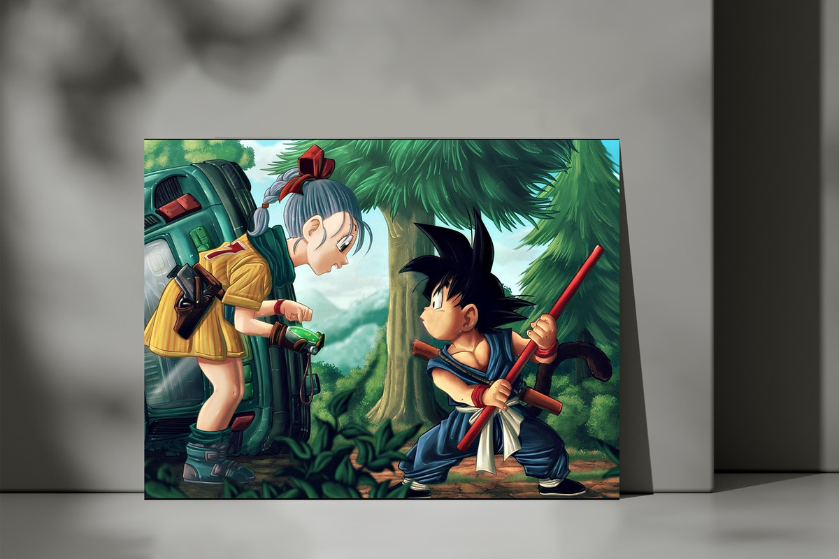 Cuadro 259 Goku Dragon Ball Bulma 40x53 Mdf Memoestampados - Imagen 3