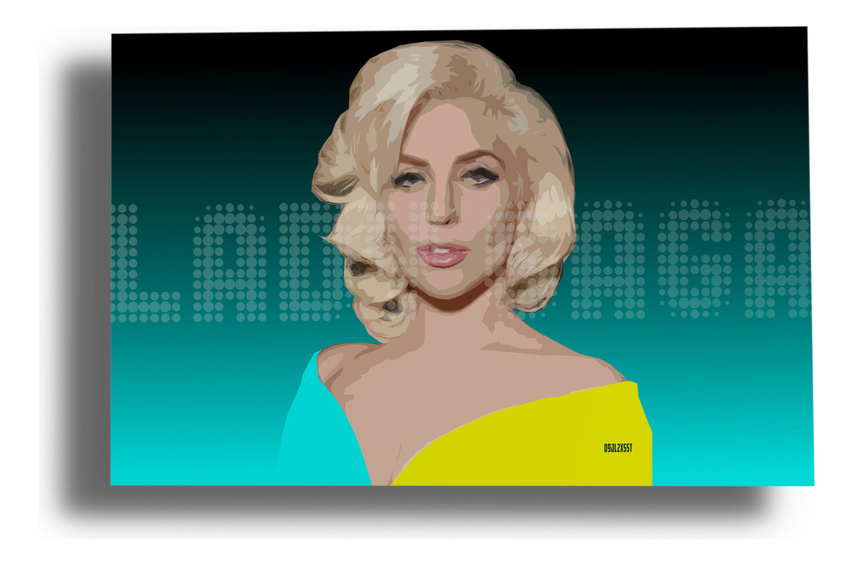 Cuadro 311 Lady Gaga 50x70 Mdf Memoestampados