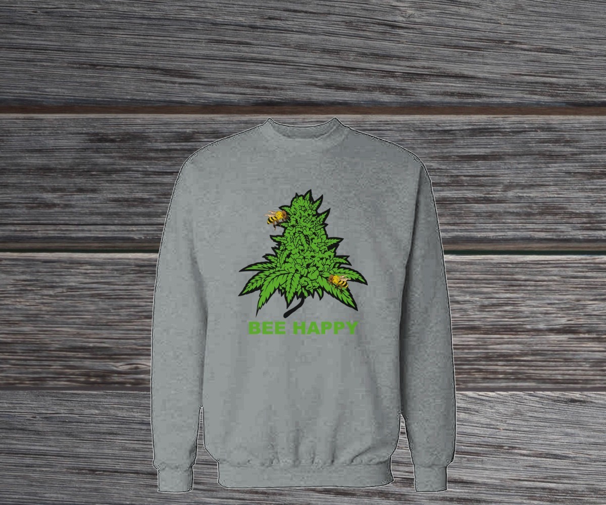 Buzo: Bee Happy Weed Memoestampados - Imagen 6
