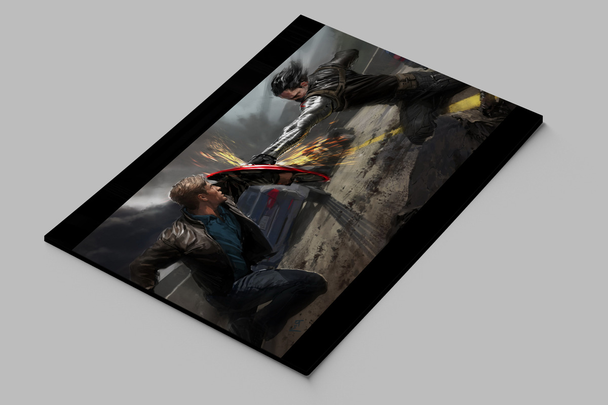 Cuadro Capitán América Soldado 102 40x53 Mdf Memoestampados - Imagen 2