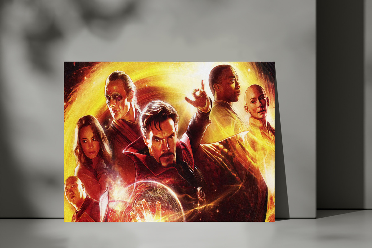 Cuadro Doctor Strange Marvel 116 70x100 Mdf Memoestampados - Imagen 3
