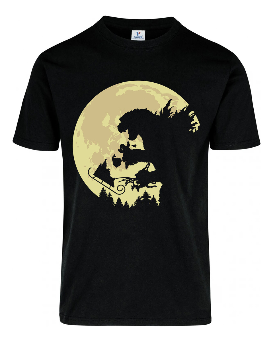 Remera: Godzilla Navidad Silueta Memoestampados