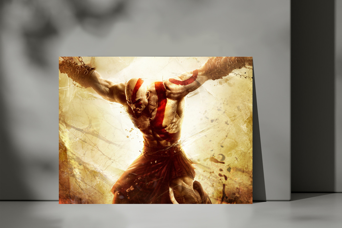 Cuadro God Of War Kratos 187 40x53 Mdf Memoestampados - Imagen 3