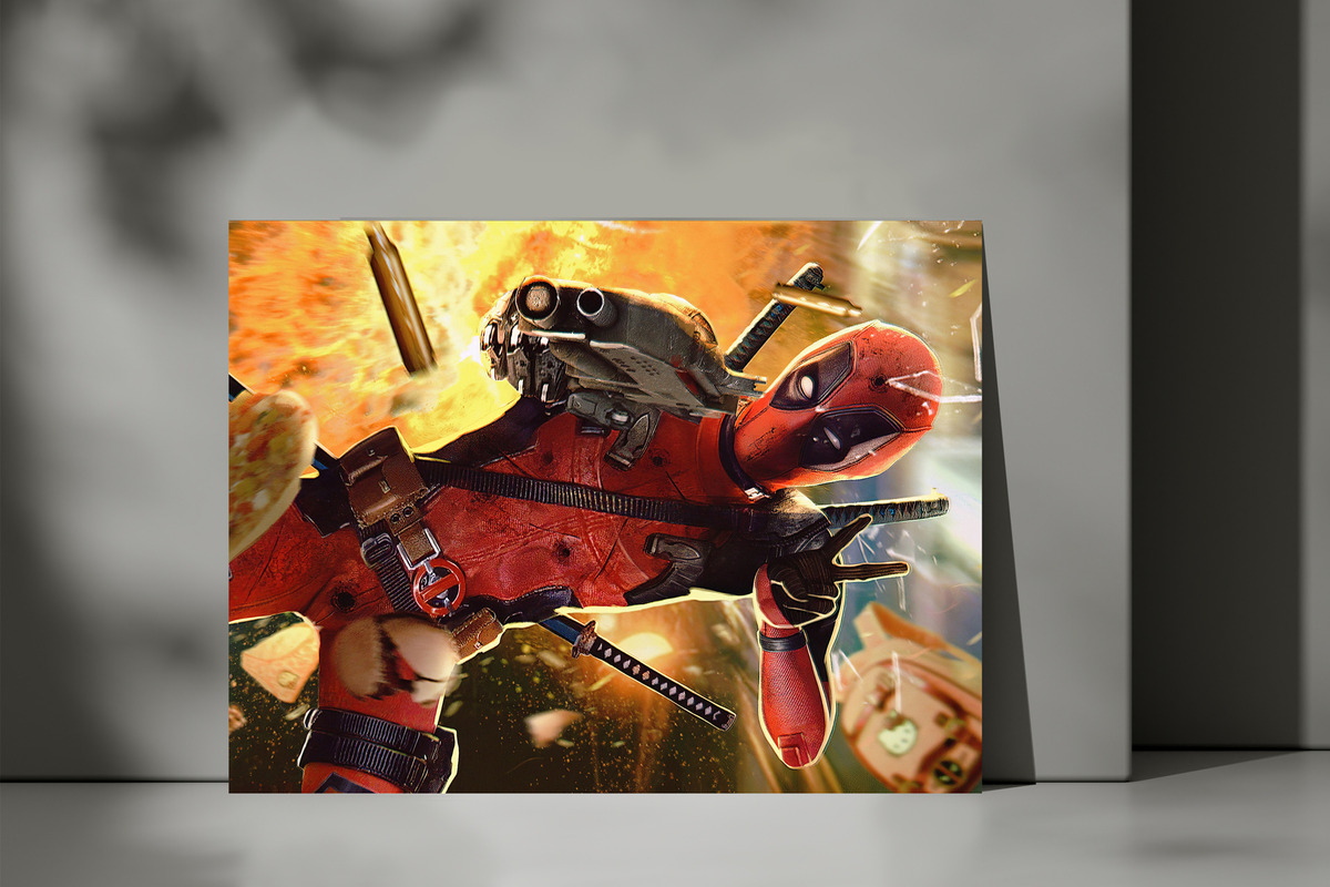 Cuadro Deadpool 448 40x53 Mdf Memoestampados - Imagen 3