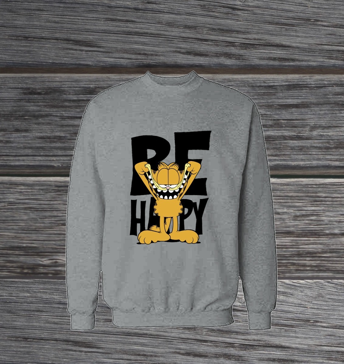 Buzo: Be Happy Garfield Memoestampados - Imagen 5