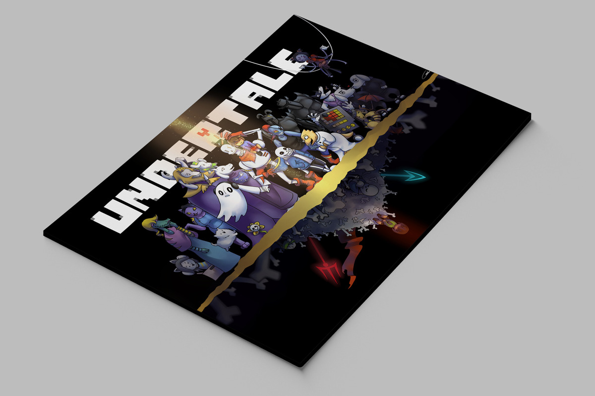 Cuadro Undertale 563 50x70 Mdf Memoestampados - Imagen 2