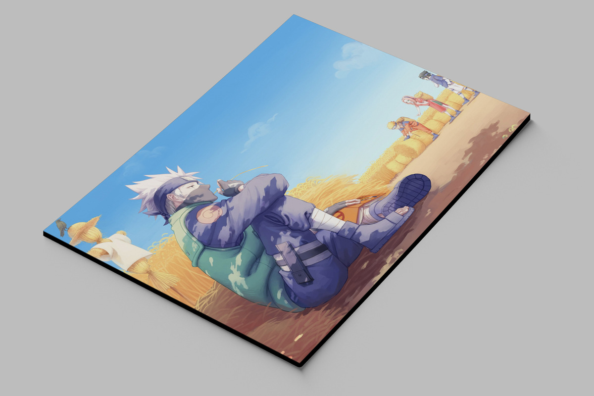 Cuadro Kakashi Naruto Hatake 35 40x53 Mdf Memoestampados - Imagen 2