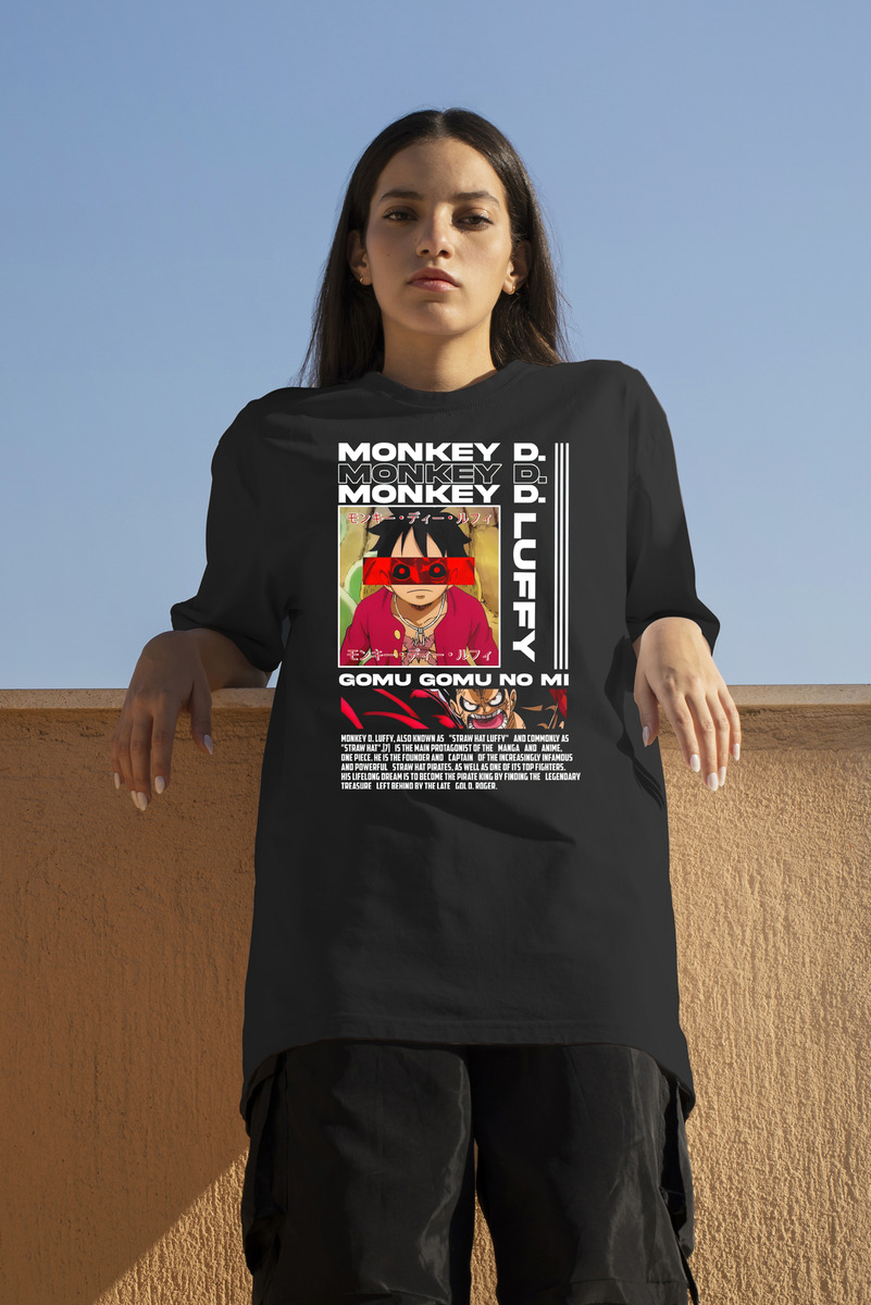 Remera: Monkey D Luffy Gomu Gomu Memoestampados