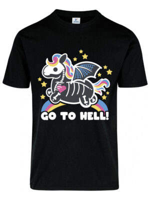 Remera: Go To Hell Kawai Memoestampados