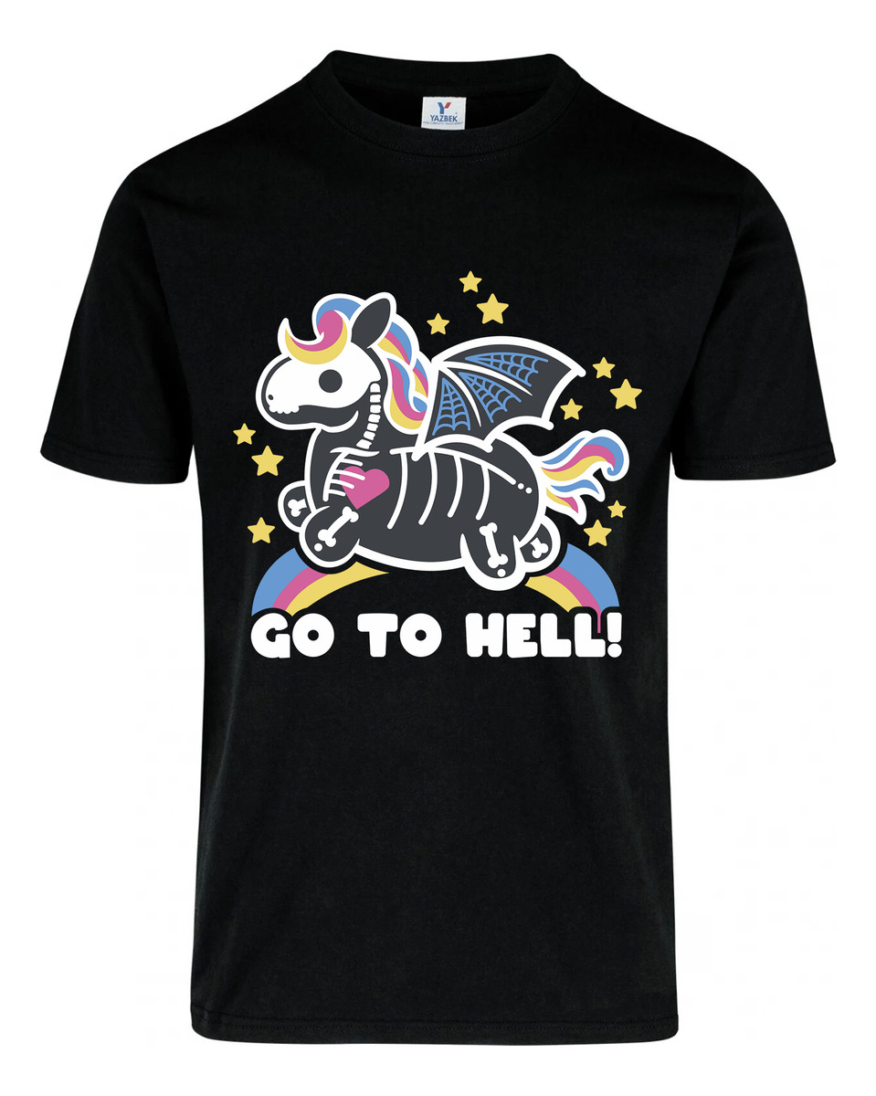 Remera: Go To Hell Kawai Memoestampados