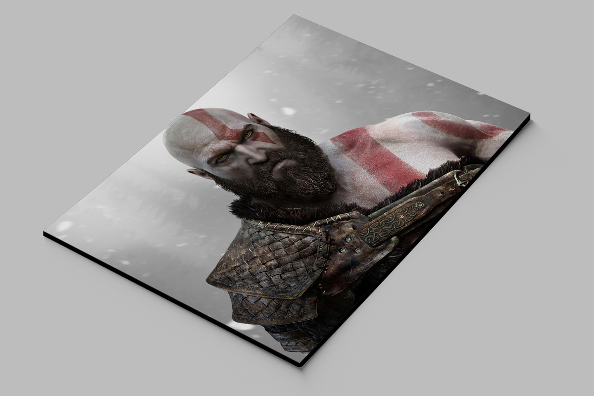 Cuadro Kratos Dios Guerra 590 70x100 Mdf Memoestampados - Imagen 2